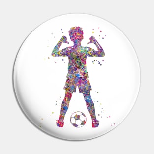 Boy Soccer Player Pin