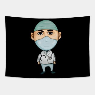 Medical Doctor Illustration T-Shirt Tapestry