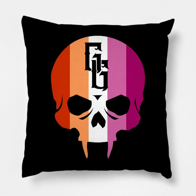 Lesbian Pride Gehenna Pillow by highcouncil@gehennagaming.com