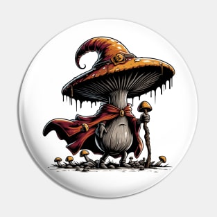 Mushroom Adventurer Wizard Pin