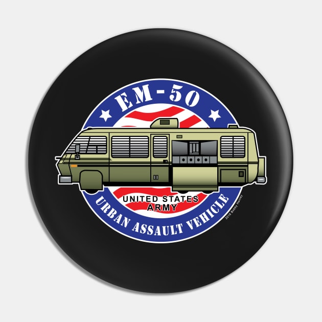 EM-50 Urban Assault Vehicle Pin by Illustratorator