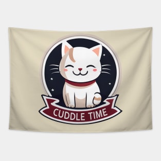 Cuddle Time Cute Cat Lovers Tapestry