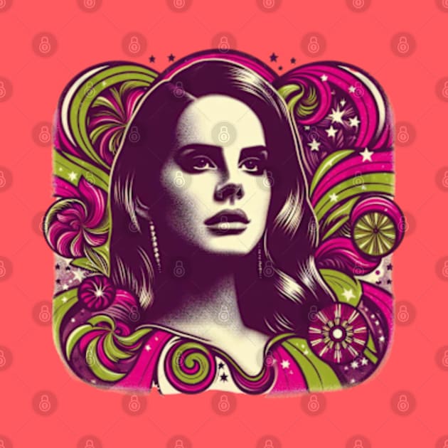 Lana Del Rey -  Psychedelic Glamour by Tiger Mountain Design Co.