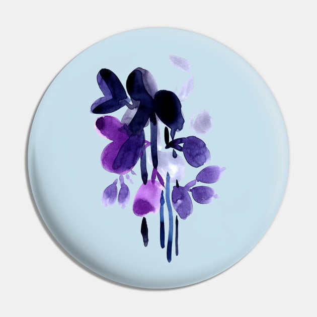 Purple flower Pin by Sotsenko