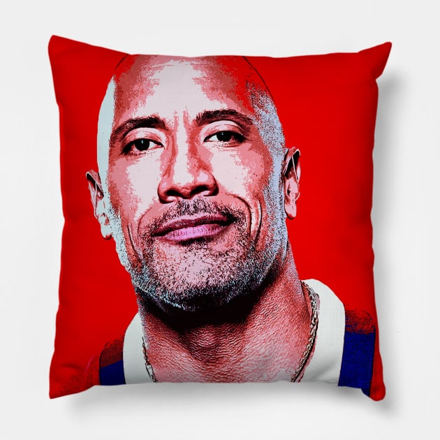 dwayne johnson Pillow by oryan80