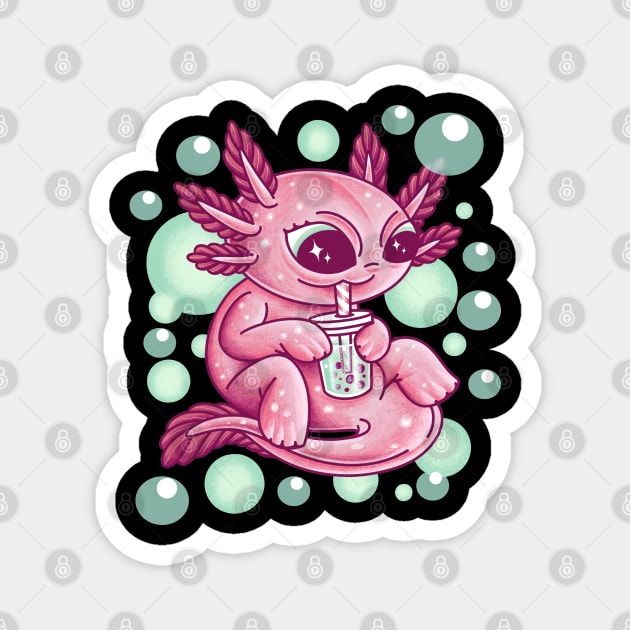 Kawaii Axolotl Magnet by ArtRoute02