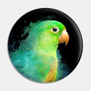 Brotogeris Parakeet Parrot Space Nebula Pin