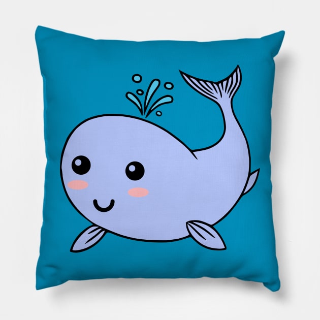 Cute Whale Pillow by KayBee Gift Shop