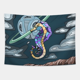 Space Seahorse Tapestry