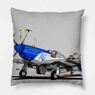 The Dogs of War: P51 Mustang Pillow