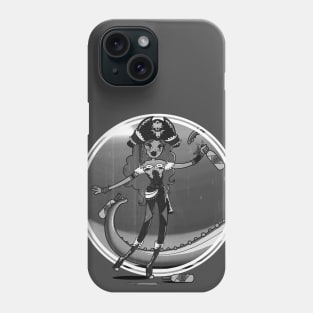 Tipsy, the piratess! - B&W Phone Case