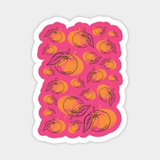 Feel Tangerine Summer Pattern Magnet