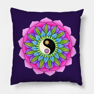 mandala Yin Yang Pillow