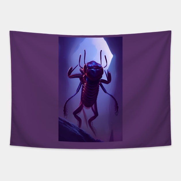 Alien bug Tapestry by Gaspar Avila