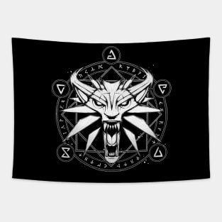 Wolf Medallion Tapestry