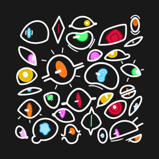 Many colorful eyes T-Shirt