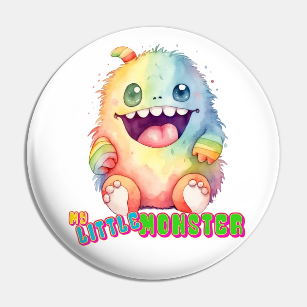 My Little Monster Pin by Peter the T-Shirt Dude