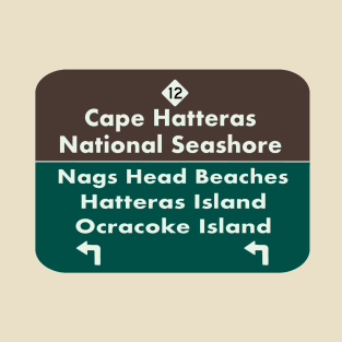 Cape Hatteras Road Sign T-Shirt