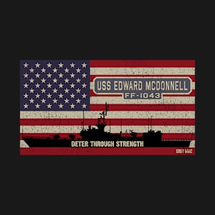 Edward McDonnell FF-1043 Frigate Ship USA American Flag Gift T-Shirt