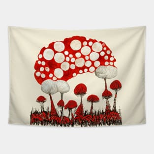 Mushroom Family Tapestry