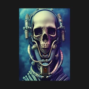 Skeleton Astronaut | Space Skull | Dystopian Art | Skull Astronaut Artwork | Fantasy Astronaut Skull T-Shirt