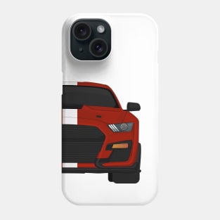 Shelby GT500 2020 Rapid-Red + White Stripes Phone Case