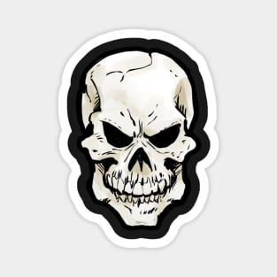 SKULL (on black) Magnet