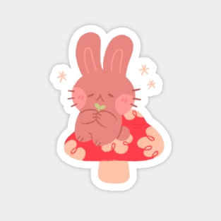 Mushroom Bunny Magnet