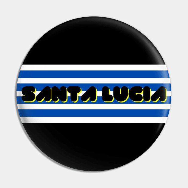 Santa Lucia City in Uruguay Flag Stripes Pin by aybe7elf