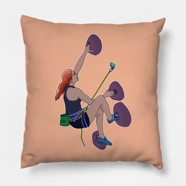 Sport Climbing Pillow by DiegoCarvalho