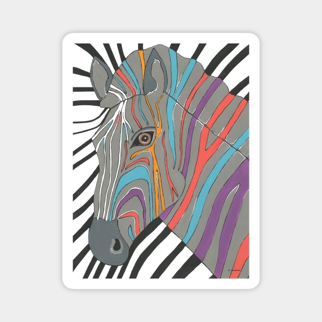 ZEBRA Painting Magnet by SartorisArt1