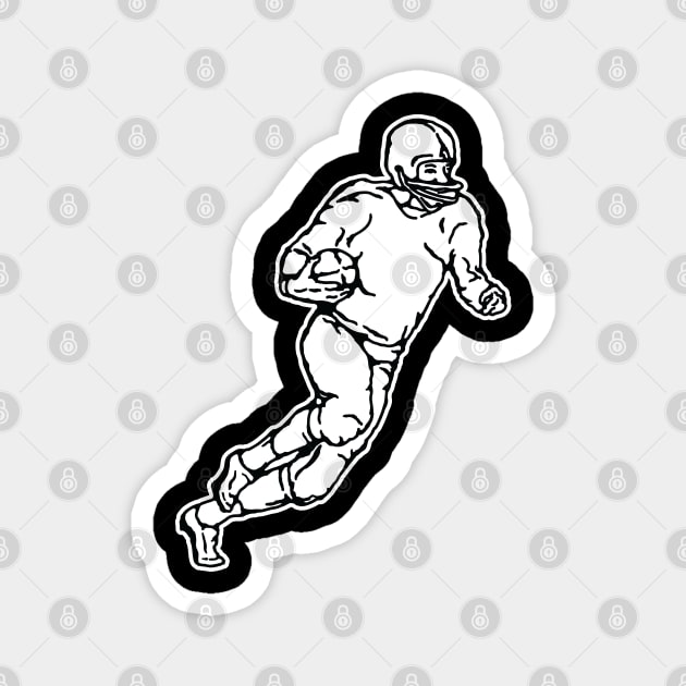 Rugby Player Vintage Artwork Magnet by Merchsides