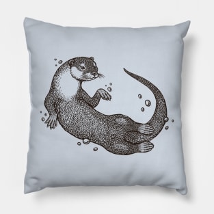 Swimming Otter Pillow