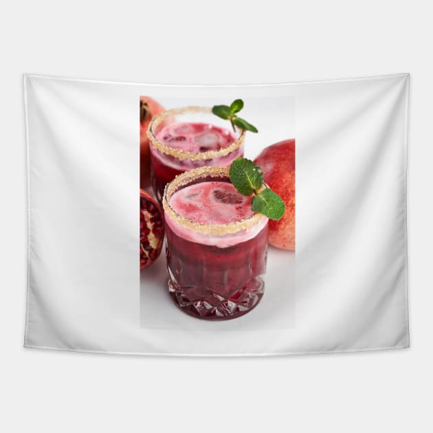 Organic pomegranate juice Tapestry by naturalis