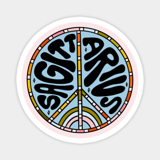 Sagittarius Peace Sign Magnet