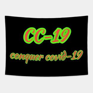 conquer covid-19 CC-19 Tapestry