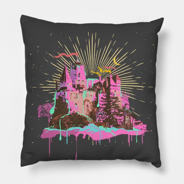 GOOPY CASTLE Pillow by Showdeer