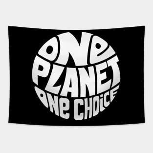 One Planet One Choice - WHITE Tapestry