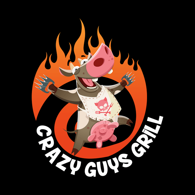 Crazy Guys Grill Cow by radbadchad