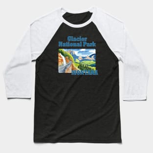 Vintage Glacier National Park Retro 80s Montana Mountain