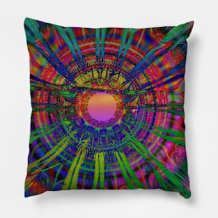 Hippie Rainbow Fun Art Design Pillow