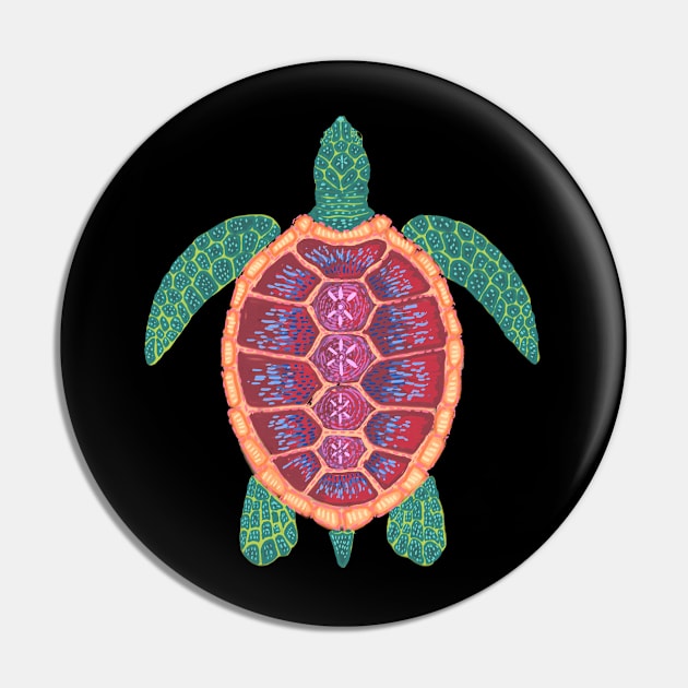 Sea turtle Pin by visionarysea