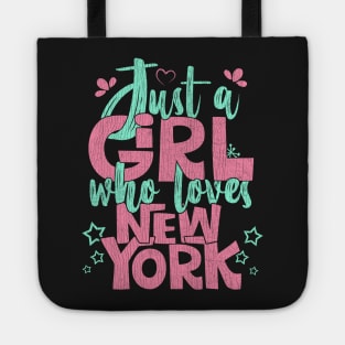 Just A Girl Who Loves New York City Traveling Gift print Tote