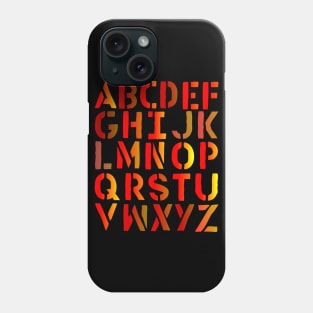 letters of the alphabet Phone Case