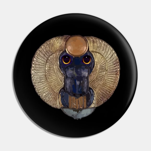 Ancient Egyptian Scarab and Baboon Pin by emhoteb