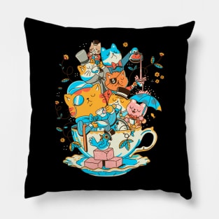 Tea cat party Pillow