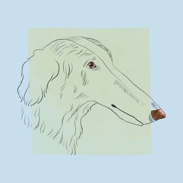 Borzoi Lovers by Little Birds