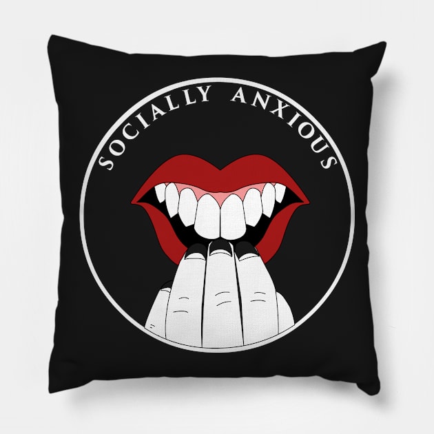 socially anxious Pillow by voidyboy