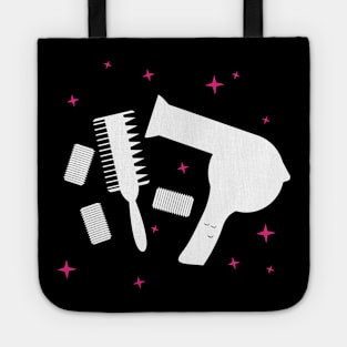 Hair Salon Hairdresser Logo Hair Dryer Brush Tote