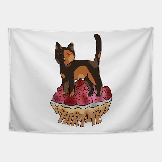 Tortie Pun: Tarte-ie Tapestry by nonbeenarydesigns